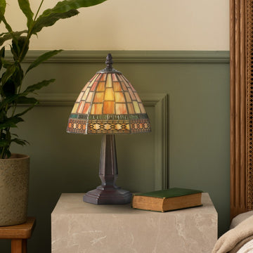 Carter Tiffany Style 12" LED Table Lamp - JONATHAN Y